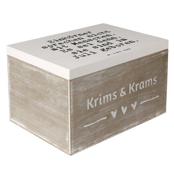 Mr. & Mrs. Panda 25 x 18 cm Holzkiste Einhörner sprechen nicht mit... - Weiß