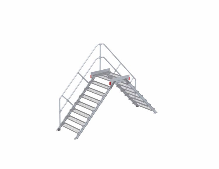 Aluminiumtreppe mit Handlauf