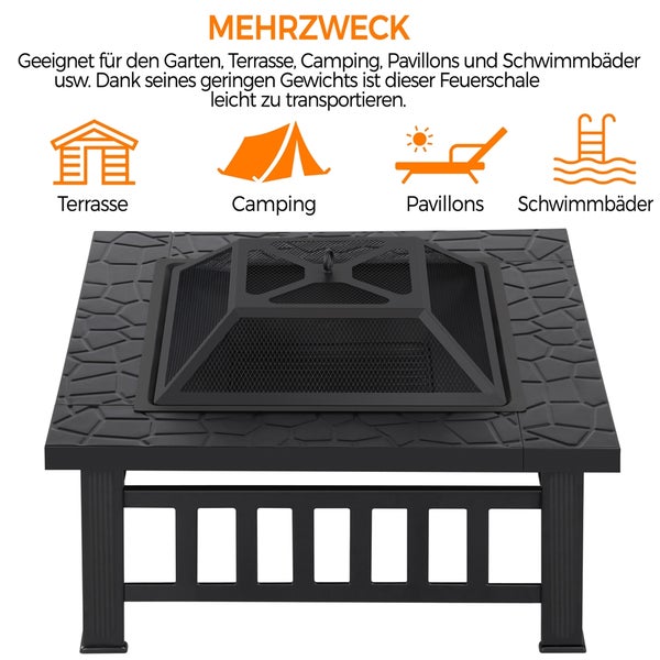Mehrzweck Feuerstelle für Garten, Terrasse, Camping, Pavillons und Schwimmbäder.