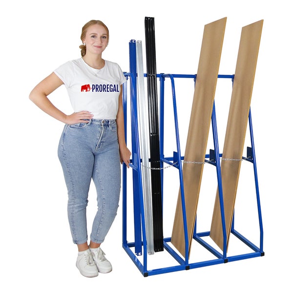 PROREGAL Vertikalregal RHINO Komplettregal HxBxT 150x102x60cm Blau