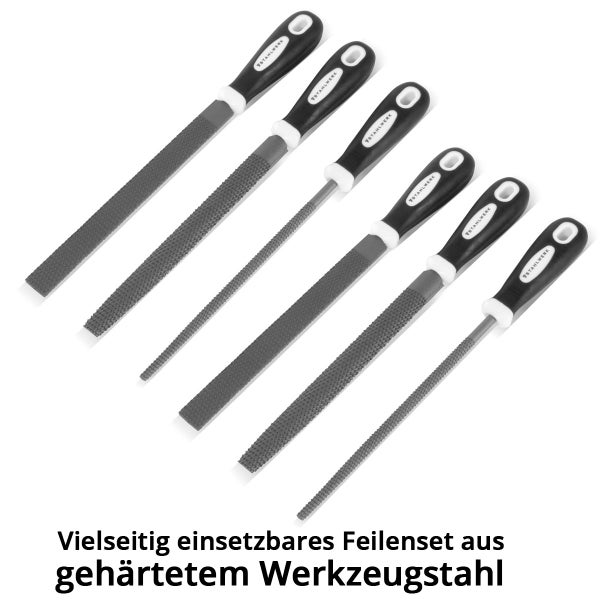 Feilensatz aus Werkzeugstahl mit Stahlwerk Logo auf den Griffen