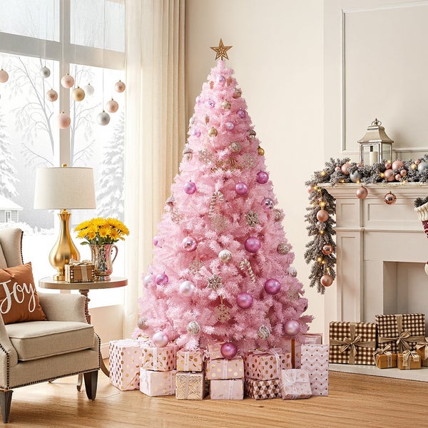 Yaheetech 183cm künstliche Weihnachtsbaum , Rosa