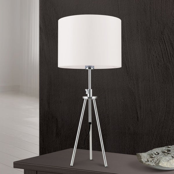 Stehlampe mit Schirm und Stativfuß