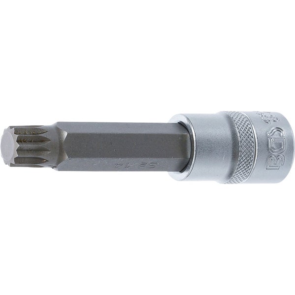 BGS Bit-Einsatz Länge 100 mm Antrieb Innenvierkant 12,5 mm (1/2) Innenvielzahn (für XZN) M14 - 4364