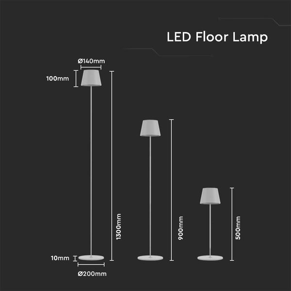 V-TAC VT-7544-W - Verstellbare Stehleuchten - IP54 - Weißes Gehäuse - 4 Watt - 300 Lumen - 3000K