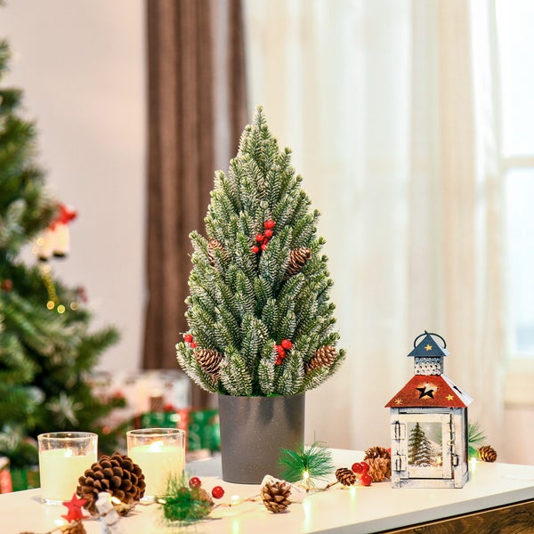 HOMCOM Künstlicher Weihnachtsbaum, Ø27 x 47 cm, PE, PVC, Grün