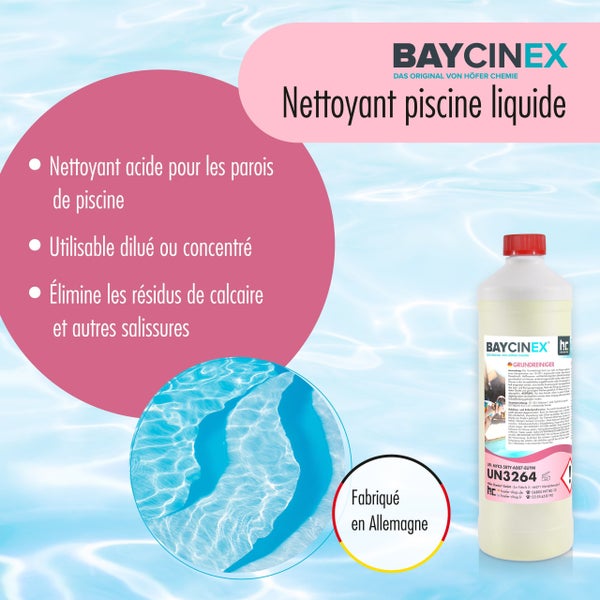 Baycinex Flüssigreiniger für Schwimmbecken in einer Flasche