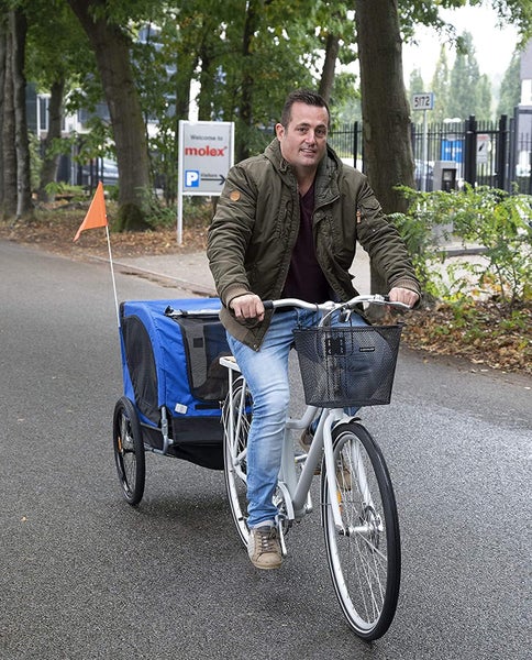 Sena Fahrradanhänger für Hunde bis 26 kg, Klappbarer Hundewagen für kleine & große Hunde, Transportanhänger 75x52x65 cm, Fahrradanhänger für Haustiere