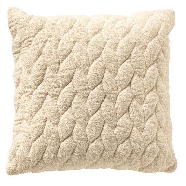 Quadratisches Zierkissen mit geflochtenem Design