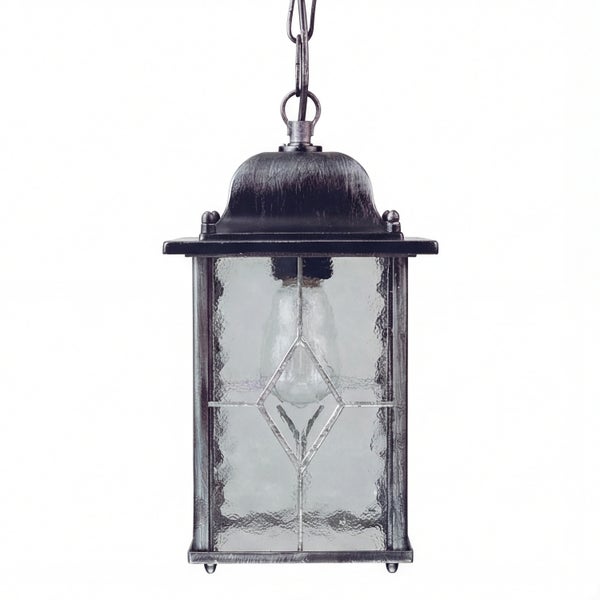 Hängelampe mit Kette und klarem Glas