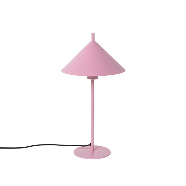 Tischleuchte mit kegelförmigem Schirm und Stromkabel
