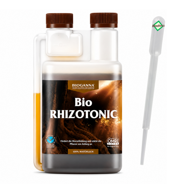 Bioganna Bio Rhizotonic Wurzelstimulator in Dosierflasche mit Pipette für organisches Pflanzenwachstum