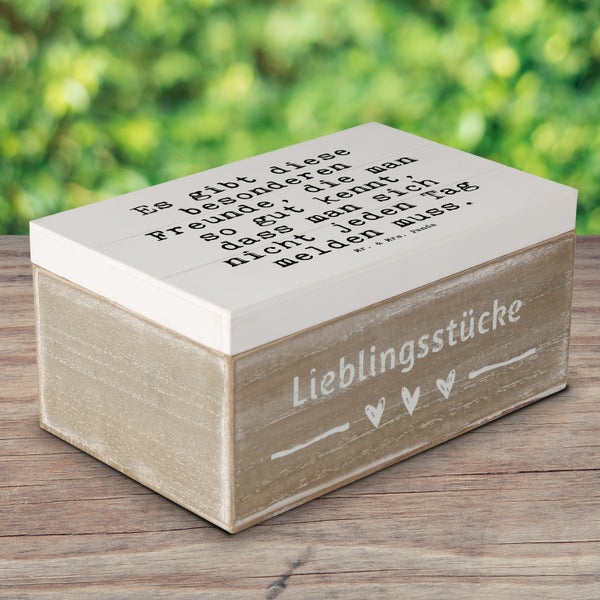 Mr. & Mrs. Panda 19 x 12 cm Holzkiste Es gibt diese besonderen... - Weiß