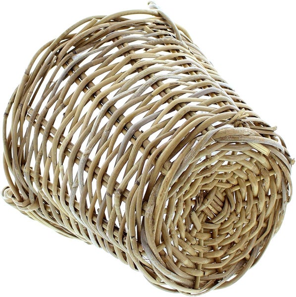 Dekoleidenschaft Pflanzkorb Rattan klein, Ø 30x23 cm Blumentopf, Pflanztopf, Pflanzkübel für Draußen, Blumenkübel
