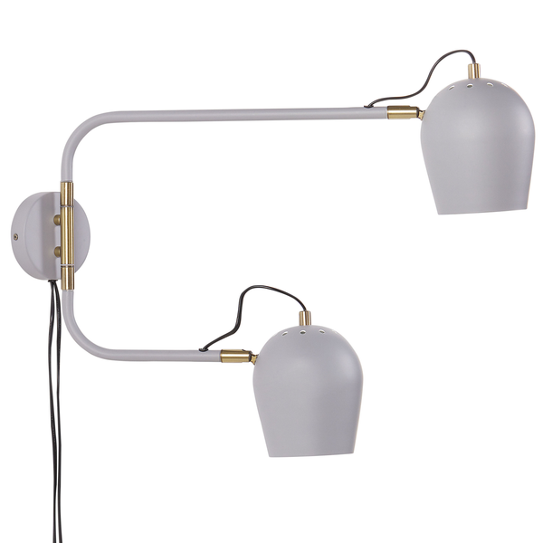 Wandlampe ESTRELLA verstellbar Metall Hellgrau