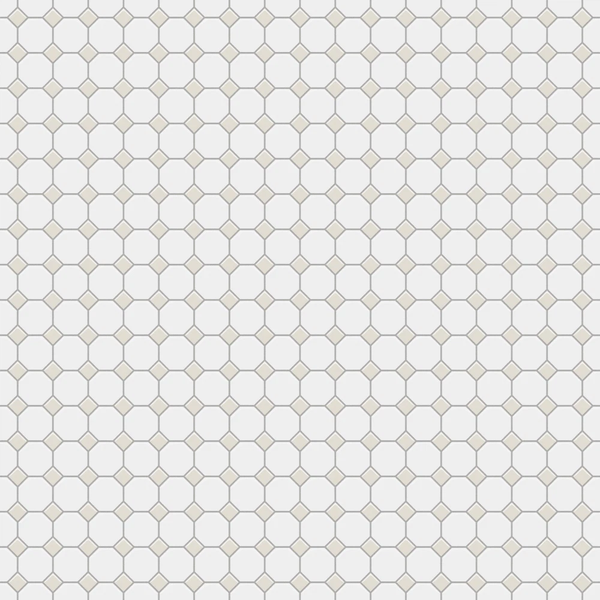 Bodenfliesen mit oktogonalem und quadratischem geometrischem Muster.