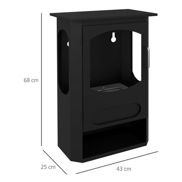 HOMCOM, Ethanol-Kamin, Bio-Ethanol-Brenner, 43L x 25B x 68H cm, Stahl, Schwarz