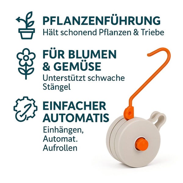 Pflanzenroller zur Unterstützung von Pflanzen und Trieben