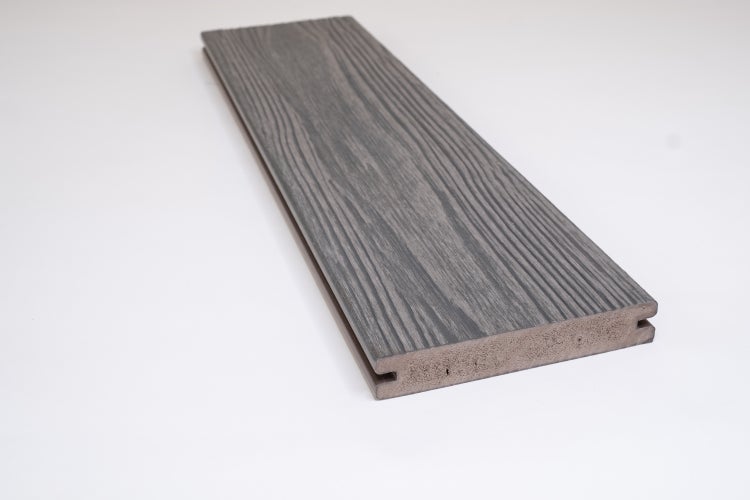 GartenLand WPC Terrassendiele Nova 21 x 140 x 4000 mm Grau-Multicolor Geprägte Holzstruktur Co-Extrudiert Massivprofil
