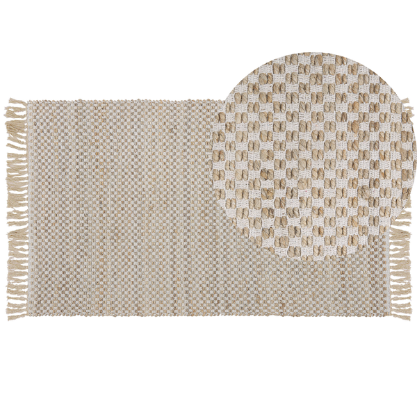Teppich ZERDALI Beige 80 x 150 cm Jute