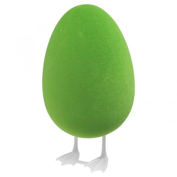 Dekoratives Osterei mit Entenfüßen als Osterdekoration