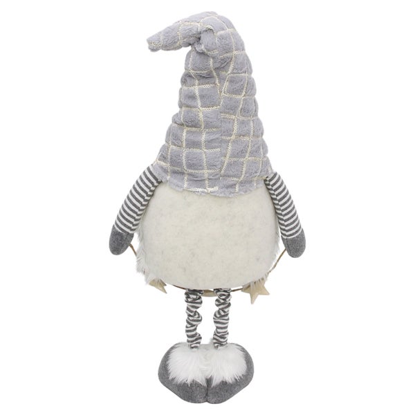 Weihnachtswichtel als Dekofigur mit Zipfelmütze und Sternenanhänger
