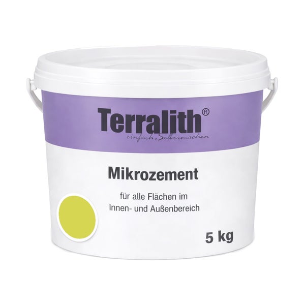 Terralith Mikrozement 5 Kilogramm Eimer für den Innenbereich und Außenbereich.