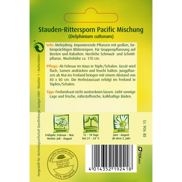 Stauden-Rittersporn Pacific Samen von Quedlinburger SAATGUT