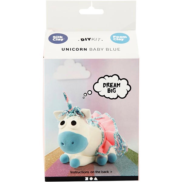 Creativ Company DIY Sets Modellieren Funny Friends, Blau, Einhorn, Kreativ Box