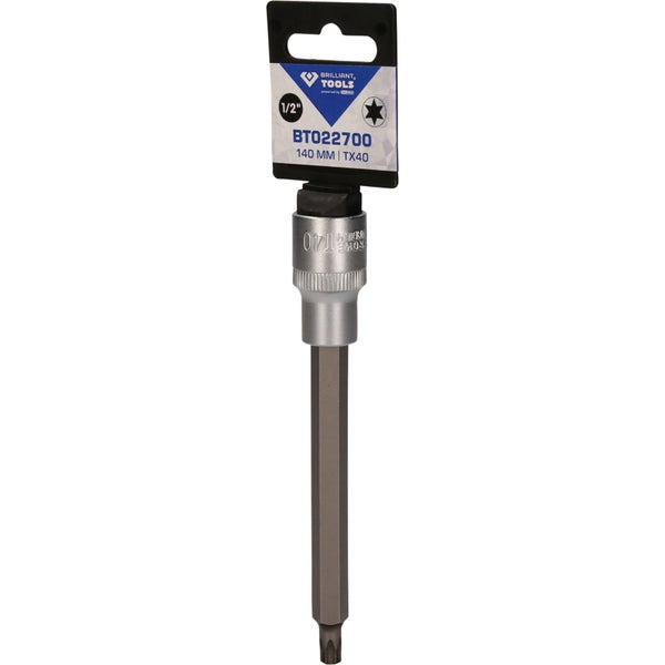 BRILLIANT TOOLS 1/2 Torx-Bit-Stecknuss 140 mm lang T40 - BT022700