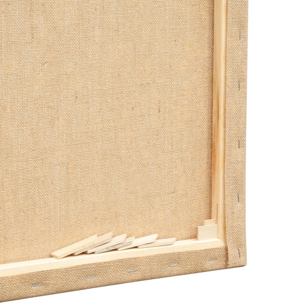 Leinwand Jute 4er Set 30x24 cm (LxB) transparent grundiert, malfertig braun