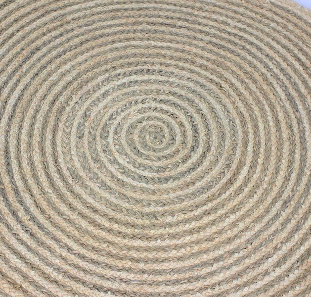 FRANK FLECHTWAREN | Bodenmatte Circulo, MAISSTROH, SCHILF, BAUMWOLLE, Ø 110 cm