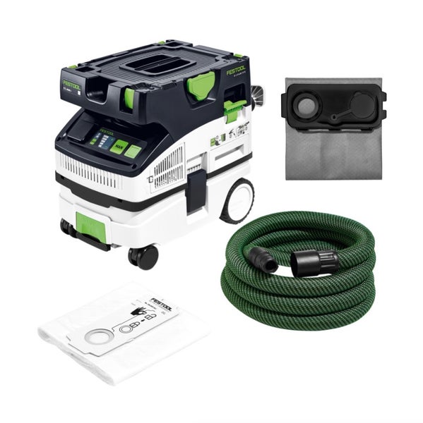 Festool CTL MINI I CLEANTEC Absaugmobil 10l Staubkl. L ( 574840) + Longlife-Filtersack + Zubehör