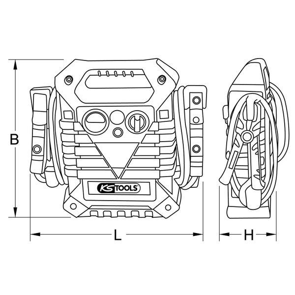 KS TOOLS 12 V Batterie-Booster mobiles Starthilfegerät 700 A - 550.1710