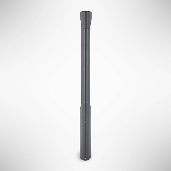 Moderne Außen-Wegeleuchte aus anthrazitfarbenem Metall.