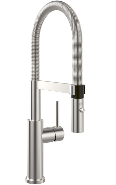 Villeroy & Boch Küchenarmatur Steel Expert 2.0, Hochdruck-Armatur, Umschaltfunktion, wassersparend, Edelstahl massiv