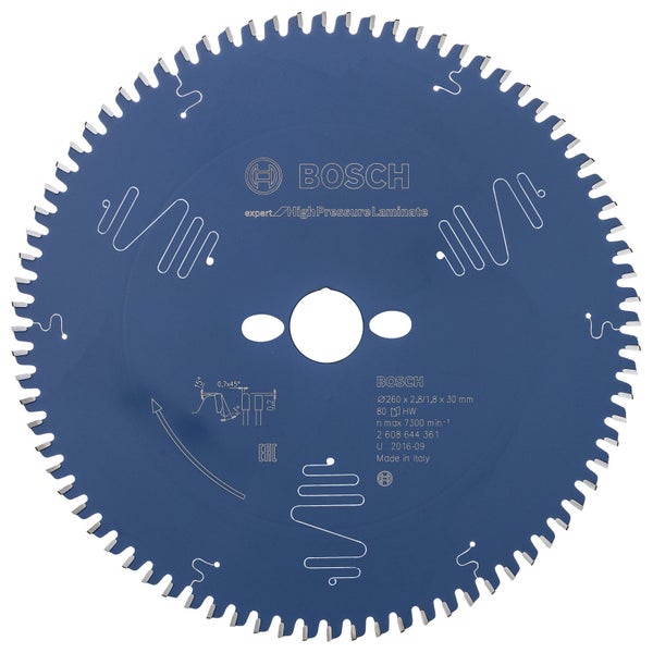 Bosch Sägeblatt für Hochdrucklaminate, Durchmesser 260 Millimeter