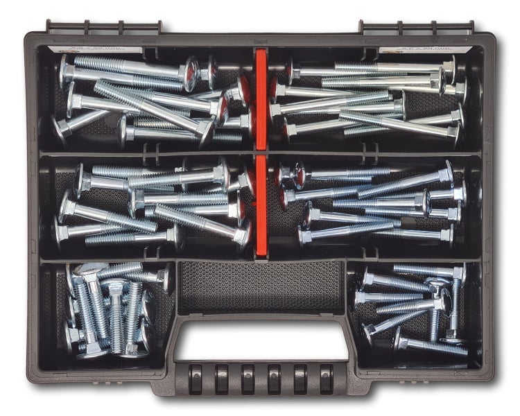 Flachkopfschrauben Sortiment M5-M6 // 30mm-50mm 60 tlg. Schraubenbox DIN 603 Bolzen Vollgewindeschrauben Maschinenschrauben Gewindeschrauben Flachkopfschrauben