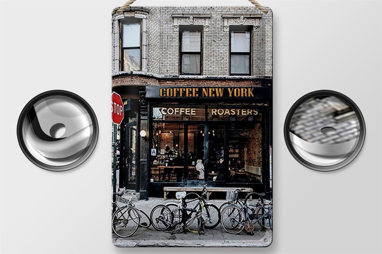 Blechschild Spruch 20x30cm Coffee new York Kaffee