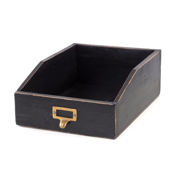 Dokumentenablage Carta Mahagoni Holz, etikettierbarer Griff 09 voodoo - schwarz