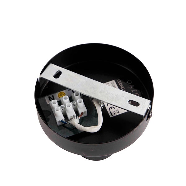 Deckenleuchten-Befestigung mit Montageplatte und Klemmen