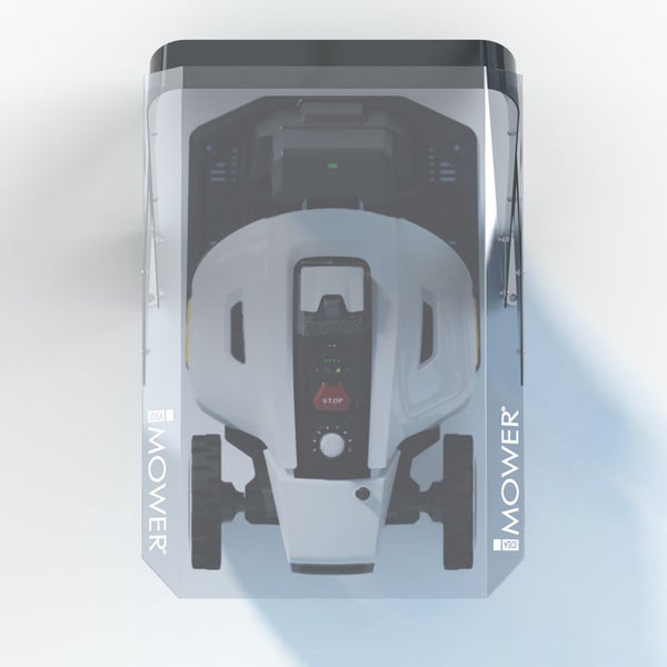 Draufsicht eines Robotermähers