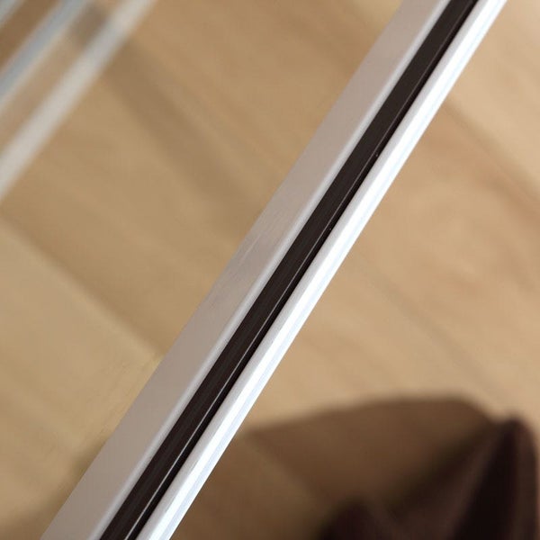 Eckdusche  80-90 cm, weißes Aluminiumprofil | Erice