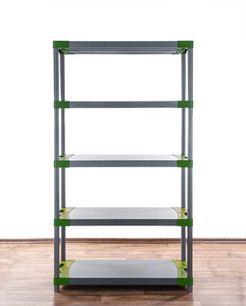 PROREGAL Kunststoffregal Big Grey Bear Tall HxBxT 180 x 90 x 46 cm Fachlast 160 kg Grau/Grün