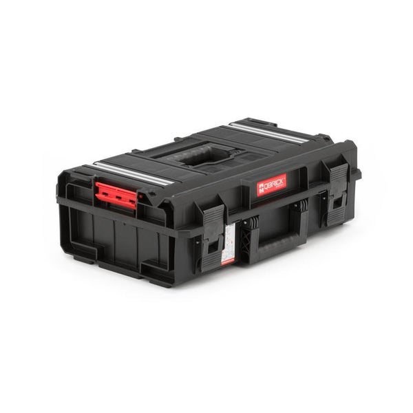 PROREGAL QBRICK Werkzeugkasten One Mit Aluminiumschienen 15,5 Liter Traglast Bis Zu 120 kg Mit Deck & Frontgriff Mit Klemmverschlüsse Schwarz