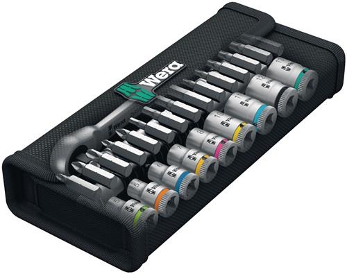 Wera Logo Werkzeugsatz mit Bits und Nüssen in einer Werkzeugtasche