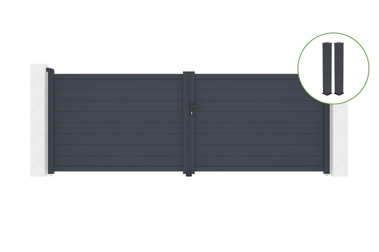 Doppelflügeltor mit Pfosten