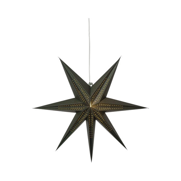 Dekorativer Papierstern zum Aufhängen mit Beleuchtung