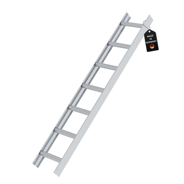 PROREGAL Dachleiter Alu Natur 7 Sprossen