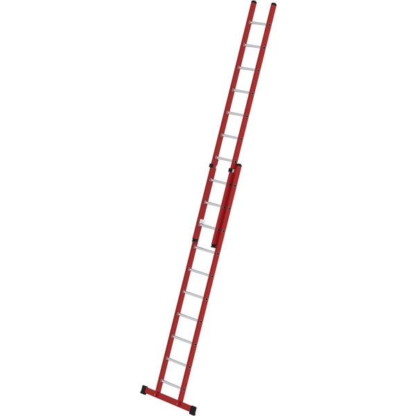 Günzburger Steigtechnik Sprossen-Schiebeleiter 2tlg. GFK/Alu mit Standard-Traverse 2 x 10 Sprossen - 035510